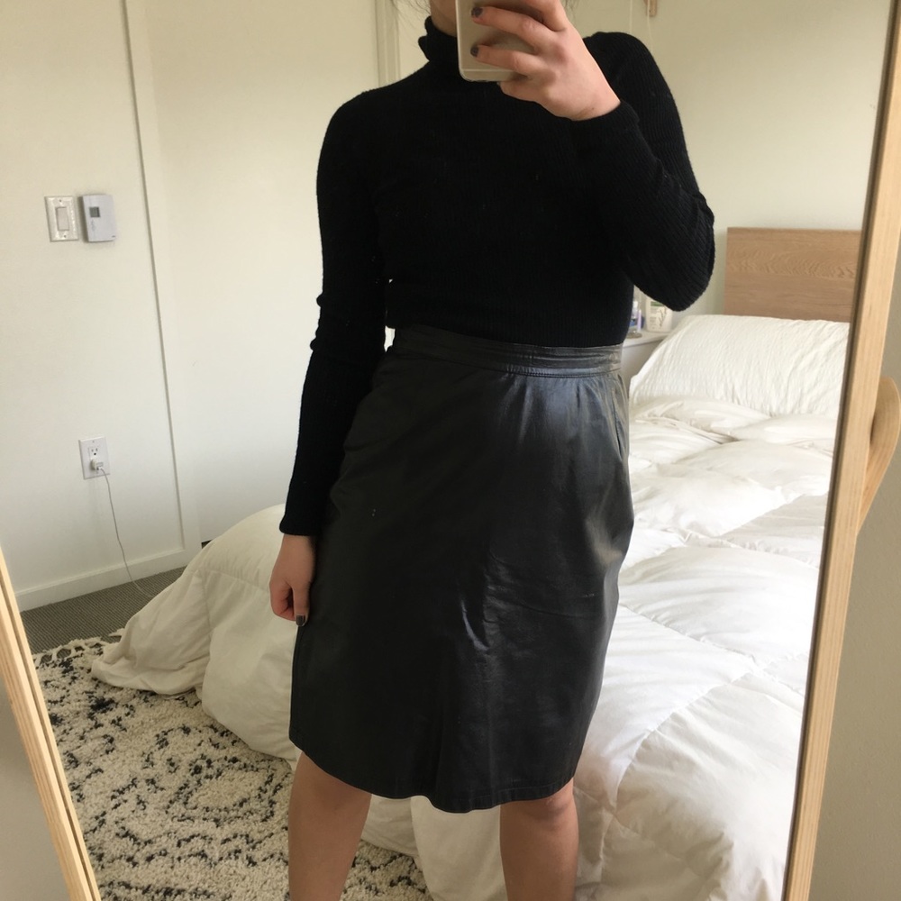 Vintage Ann Taylor Leather Skirt